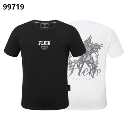 P**P Men's Essential Logo Emblem T-Shirt | Black White