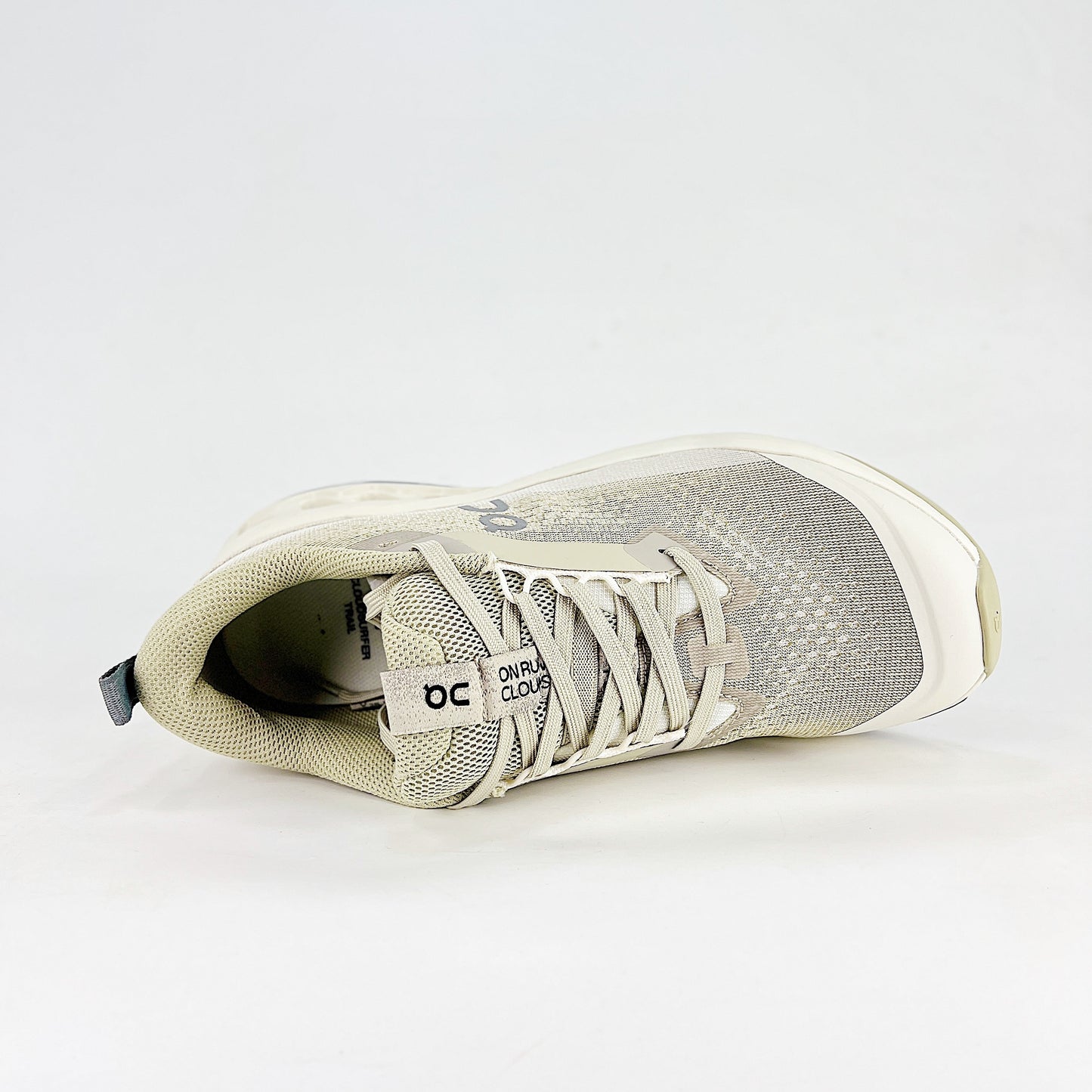 On Cloudsurfer Trail 2 – Sand & Sage Green Unisex Soft Cushioned Breathable Trail Running Shoes