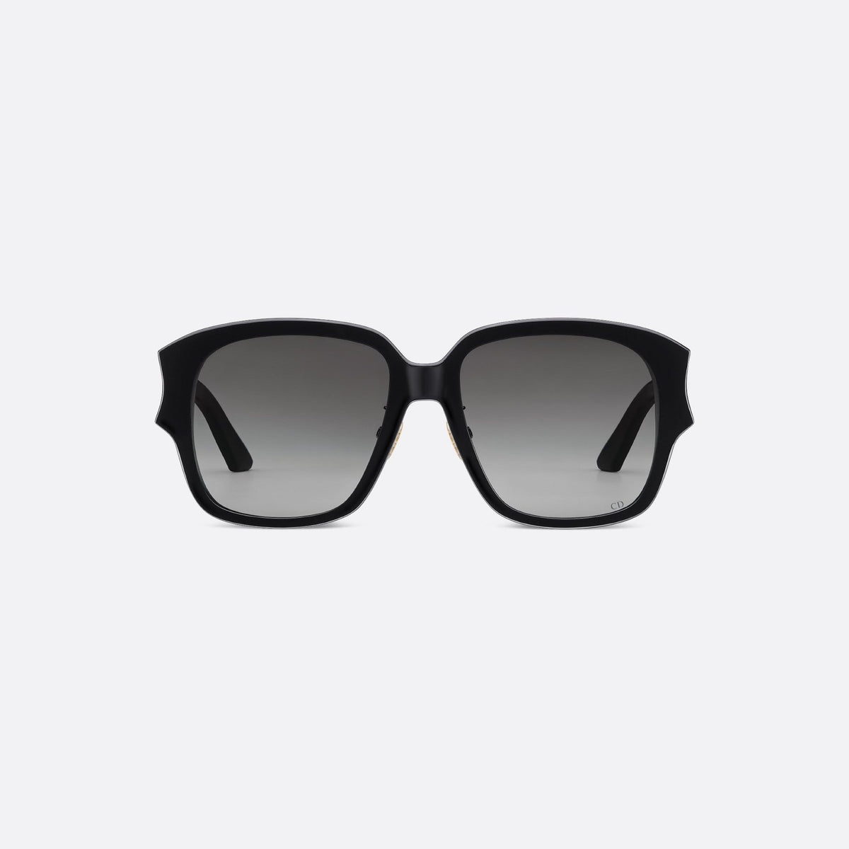 D**R Oversized Square Sunglasses | Black Acetate Frame, Grey Gradient Lenses & Gold CD Logo Temple Plate | 2 Colorways