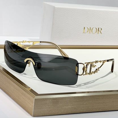 D**R DiorDiamond R1I Round Sunglasses | Black Acetate Frame, Yellow Lenses, Diamond Rivet Detail | Multiple Colors（副本）