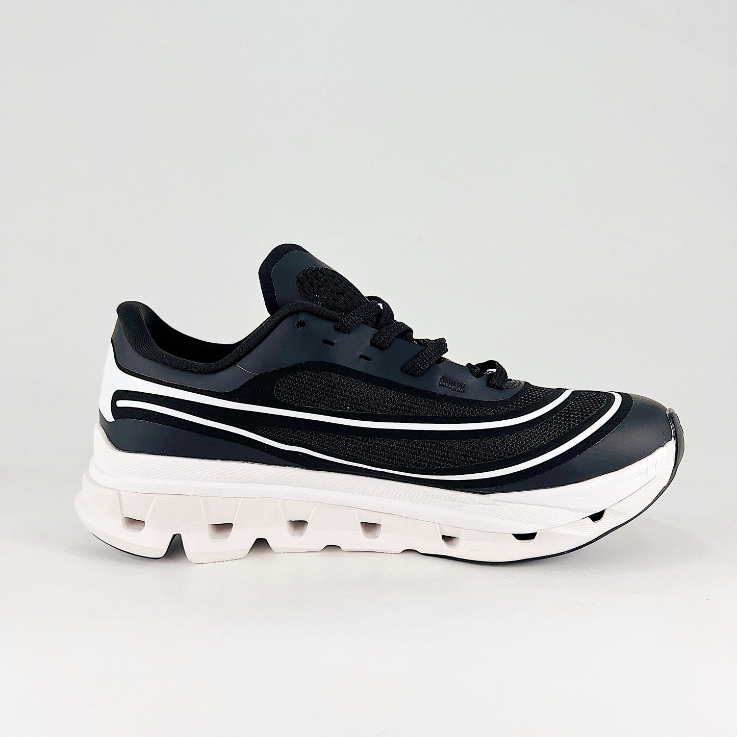 On Cloudflow 5 AD – Black & White Unisex Lightweight Breathable Comfortable Running Shoes