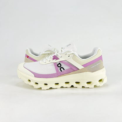 On Running Cloudvista – White & Lilac & Beige Unisex Lifestyle Running Shoes