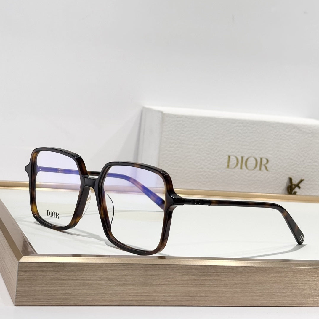 D**R Oversized Square Optical Glasses | Multi-Color Acetate Frame, CD Metal Inlay Temple, Blue-Light Lenses | 6 Colors incl. Tortoiseshell & Gradient