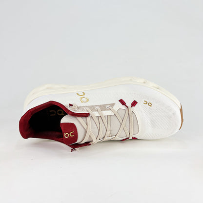 On Running Cloudeclipse – Ivory & Crimson Red Unisex High-Performance Road Running Shoes