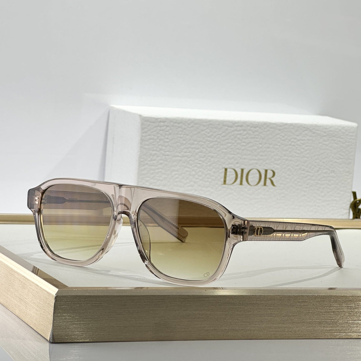 D**R BlackSuit Square Pilot Sunglasses | Black Acetate Frame, Dark Grey Lenses | Multiple Colors