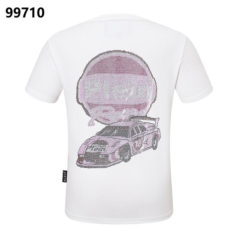 P**P Men's Signature Edition Logo Emblem T-Shirt | Black White