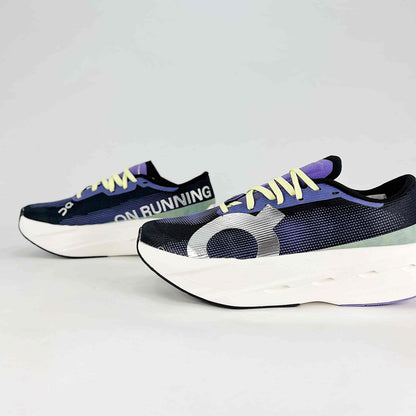On Running Cloudboom Echo – Black, Indigo & Neon Unisex High-Performance Racing Shoes