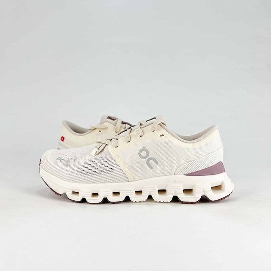 On Cloud X 4 – Ivory & Mauve Rose Women's Versatile Training & Lifestyle Shoes