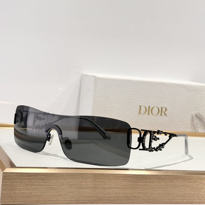 D**R DiorDiamond R1I Round Sunglasses | Black Acetate Frame, Yellow Lenses, Diamond Rivet Detail | Multiple Colors（副本）