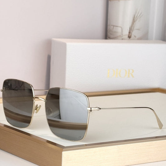 D**R Oversized Square Sunglasses | Gold Metal Frame, Silver Mirror Lenses | Multiple Colors