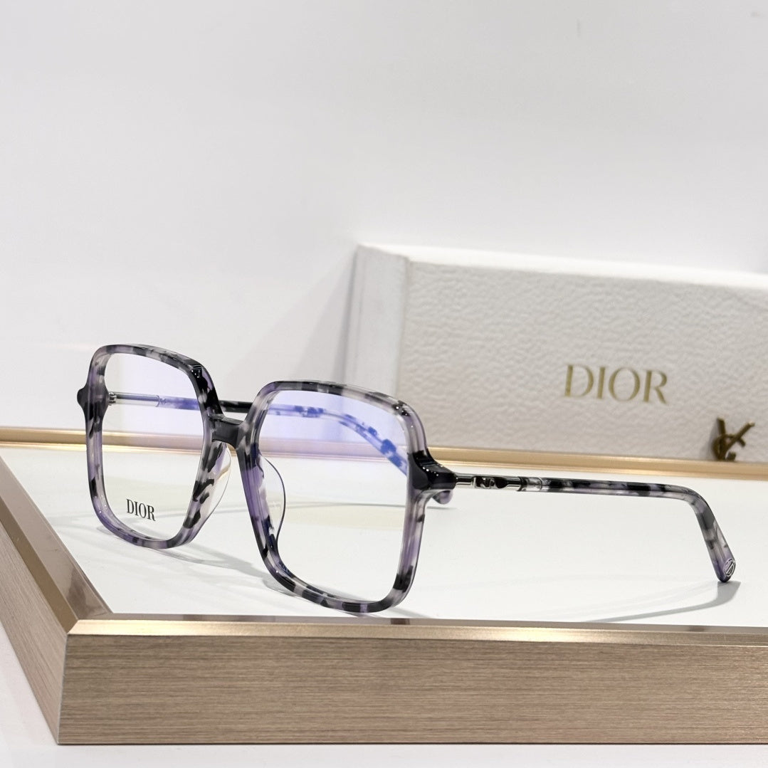 D**R Oversized Square Optical Glasses | Multi-Color Acetate Frame, CD Metal Inlay Temple, Blue-Light Lenses | 6 Colors incl. Tortoiseshell & Gradient