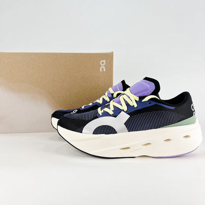 On Running Cloudeclipse – Black, Indigo & Neon Women's High-Performance Running Shoes