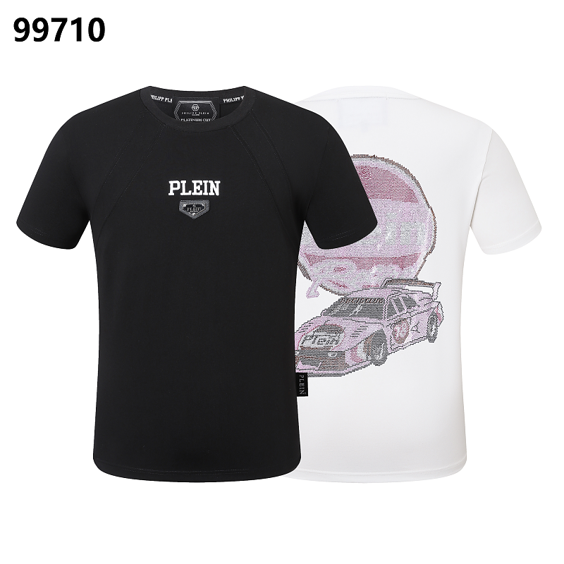 P**P Men's Signature Edition Logo Emblem T-Shirt | Black White