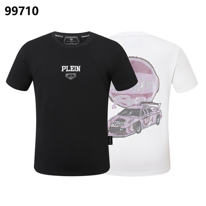 P**P Men's Signature Edition Logo Emblem T-Shirt | Black White