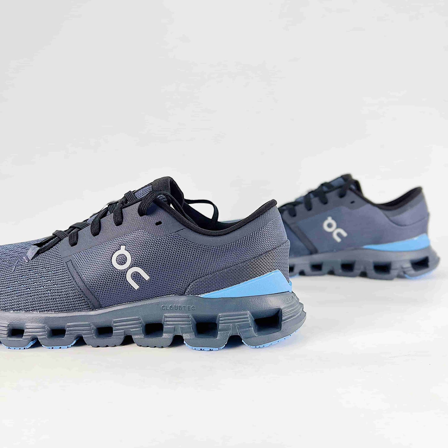 On Running Cloud X 4 – Dark Grey & Ice Blue Men's Training & Lifestyle Running Shoes