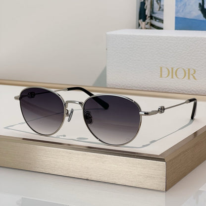 D**R Round Optical Glasses with Slim Rose Gold Metal Wire Frame, Clear Blue Light Lenses & 3D CD Logo Hardware