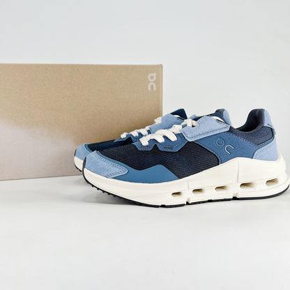 On Cloudnova Form – Navy Blue & Steel Blue Unisex Retro-Inspired Lightweight Lifestyle Sneakers