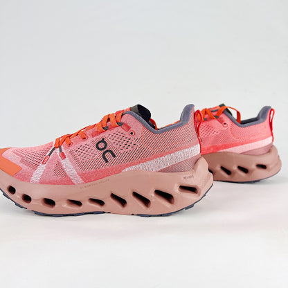 On Cloudsurfer Trail – Rose Terracotta & Burnt Orange Unisex Lightweight Breathable Trail Running Shoes