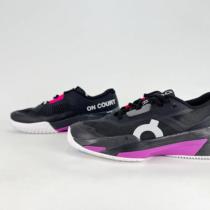 On The Roger Slam – Black & Violet Purple Unisex Breathable Anti-Slip Tennis Shoes
