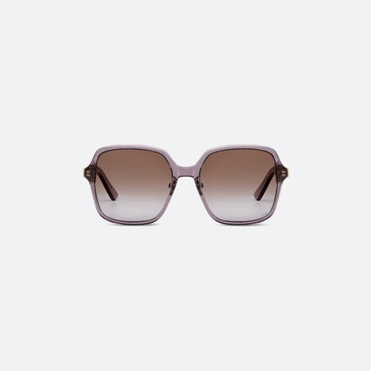 D**R DiorNuit A1U Oversized Square Sunglasses | Transparent Smoke Grey Acetate Frame, Brown Gradient Lenses, Gold DIOR Letter Temple | Multiple Colors
