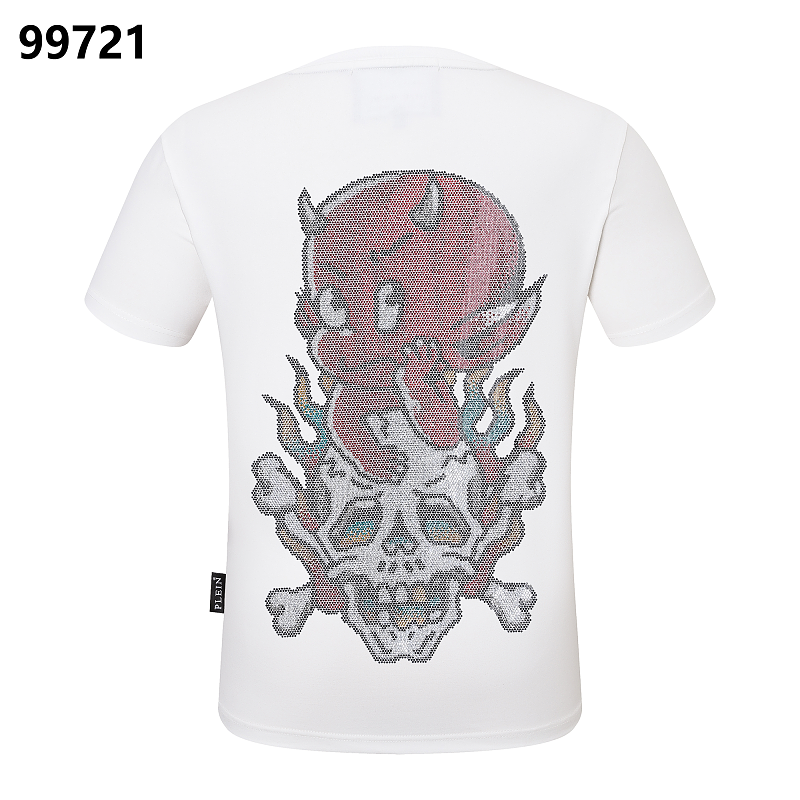 P**P Men's Streetwear Logo Emblem T-Shirt | Black White