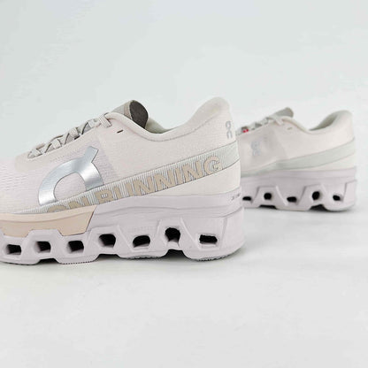 On Cloudmonster 2 – Unisex Lightweight Breathable Maximum Cushioning Running Shoes | Pearl White & Silver