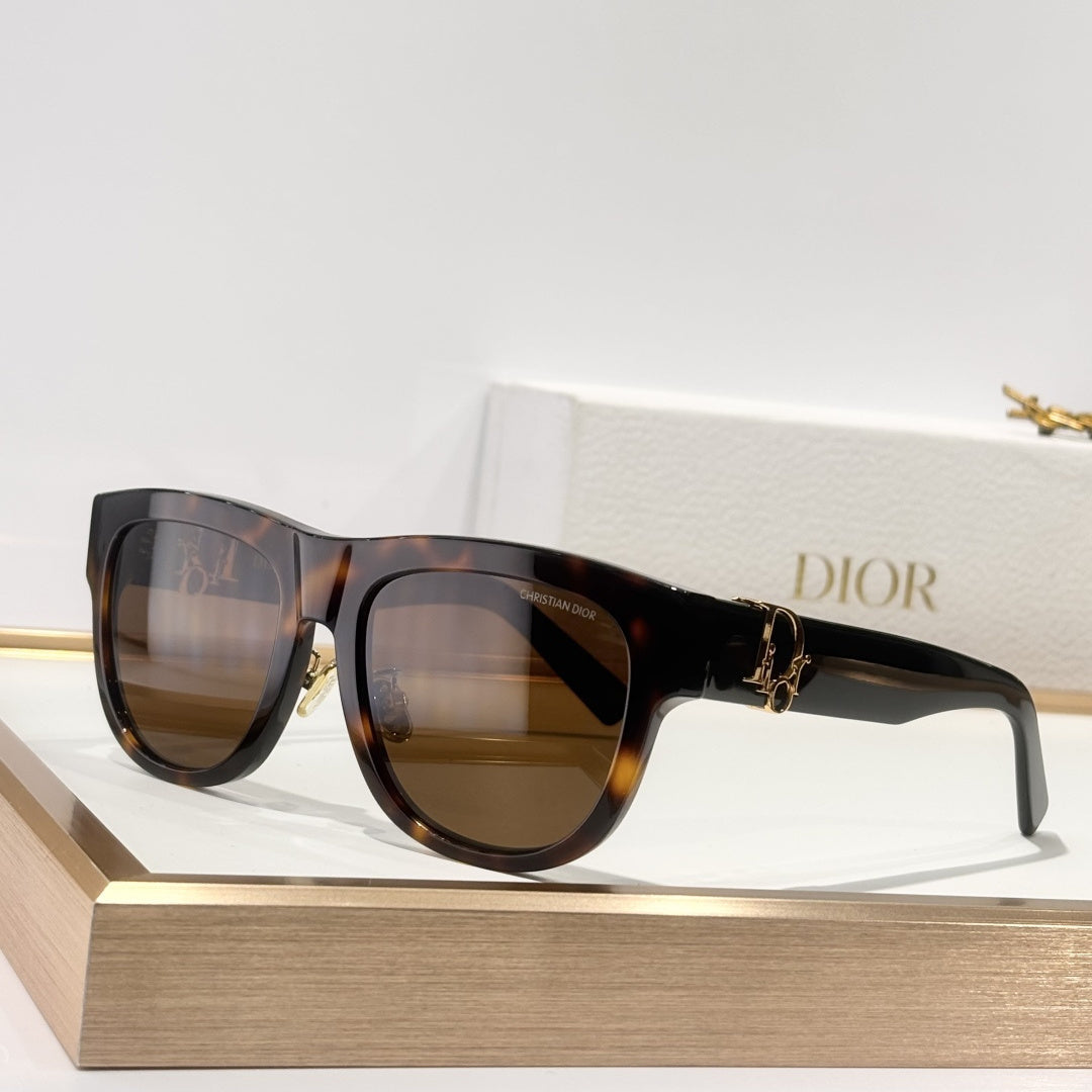 D**R Square Cat-Eye Sunglasses | 6 Colors incl. Black & White Two-Tone, CD Letter Hinge, Gradient & Flat Lenses