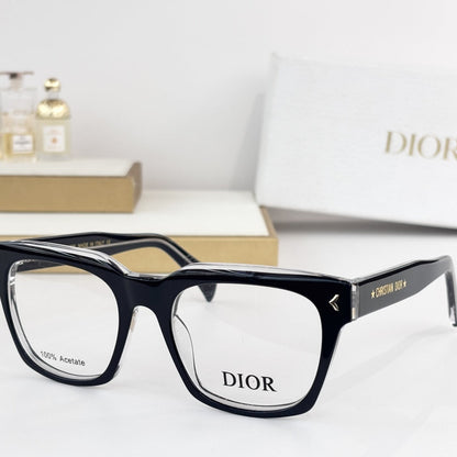 D**R DiorBlackSuit Optical Frames | Oversized Square Acetate Eyeglasses, Christian Dior Star Temple, Arrow Rivet | 5 Colors