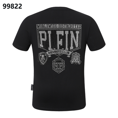 P**P Men's Influencer Style Logo Emblem T-Shirt | Black White