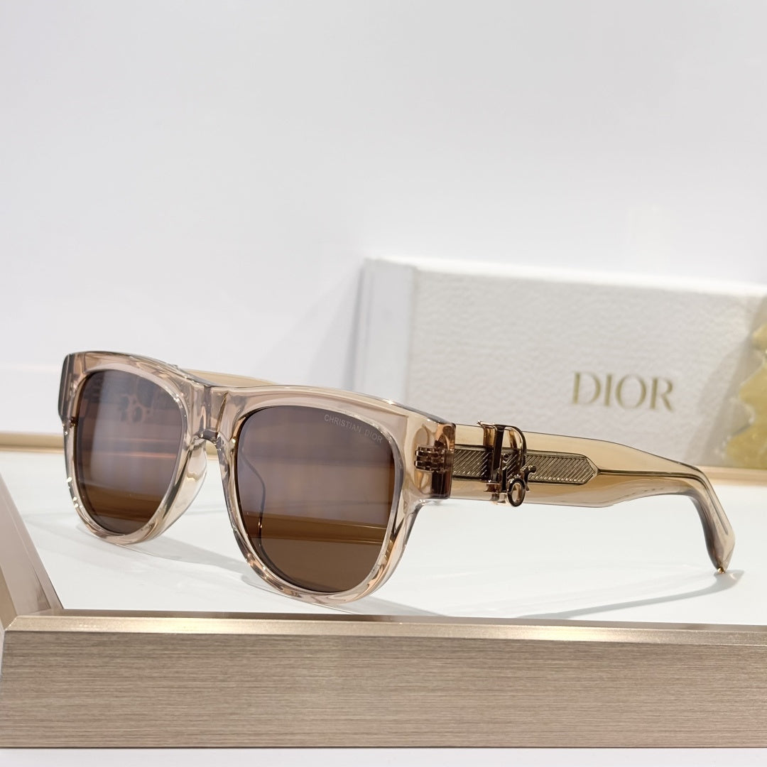 D**R DiorBlackSuit Sunglasses | Oversized Square Acetate Frame, CD Letter Metal Hinge, Gradient & Flat Lenses | 6 Colors