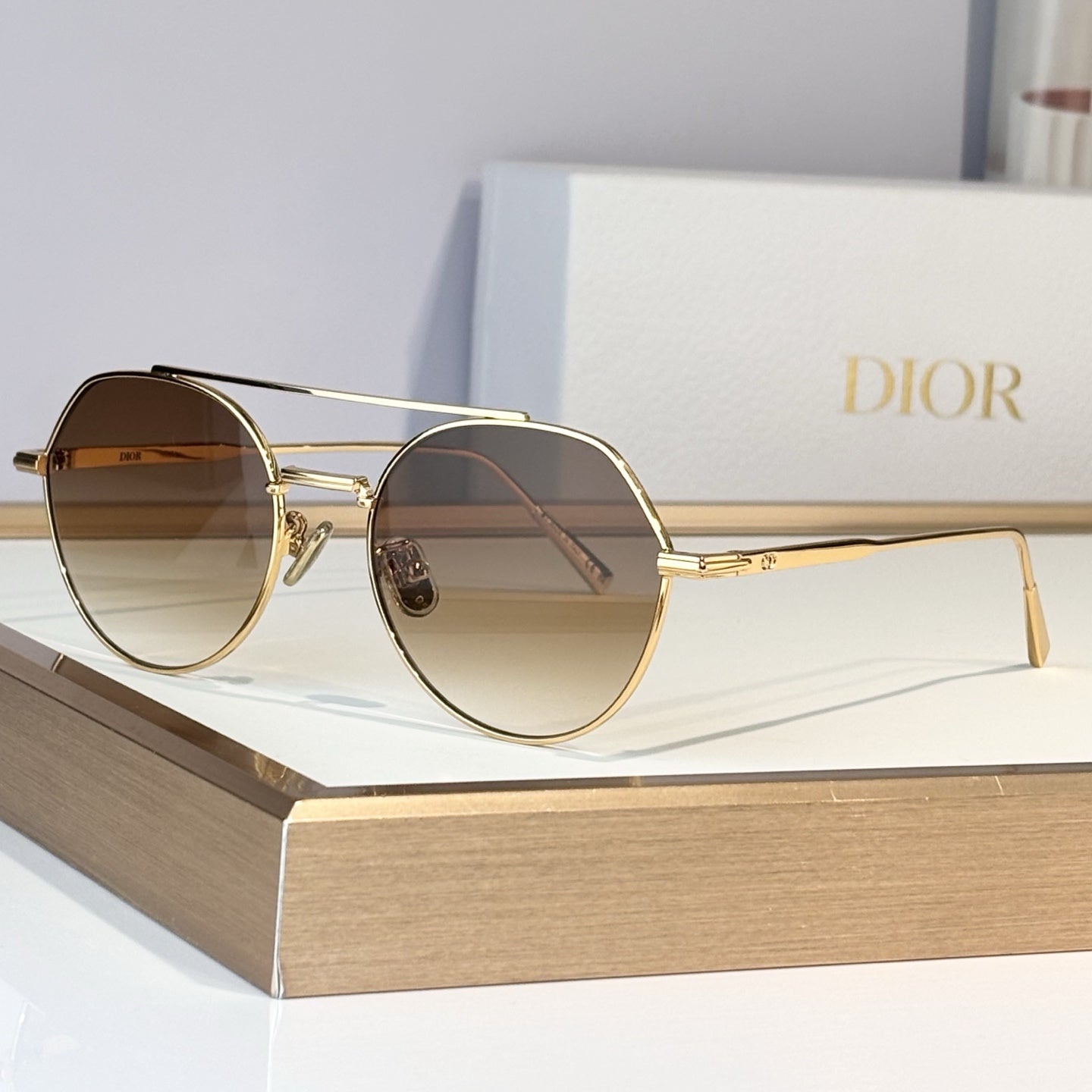 D**R Round Sunglasses | Double-Bridge Metal Frame & Solid Tinted Lenses | 6 Colorways