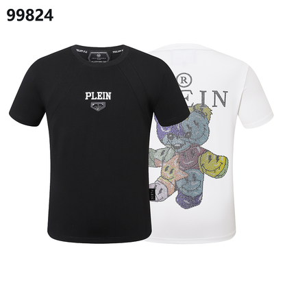 P**P Men's Members Club Logo Emblem T-Shirt | Black White