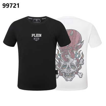 P**P Men's Streetwear Logo Emblem T-Shirt | Black White