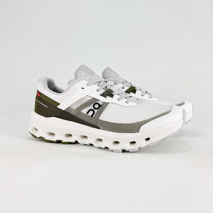 On Running Cloudnova – White & Olive Green Unisex Lifestyle Running Shoes