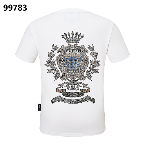 P**P Men's Summer Resort Logo Emblem T-Shirt | Black White