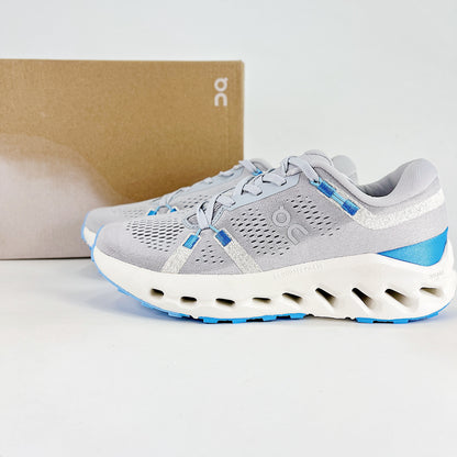 On Cloudsurfer 2 – Ice Grey & Azure Blue Unisex Soft Cushioned Breathable Running Shoes