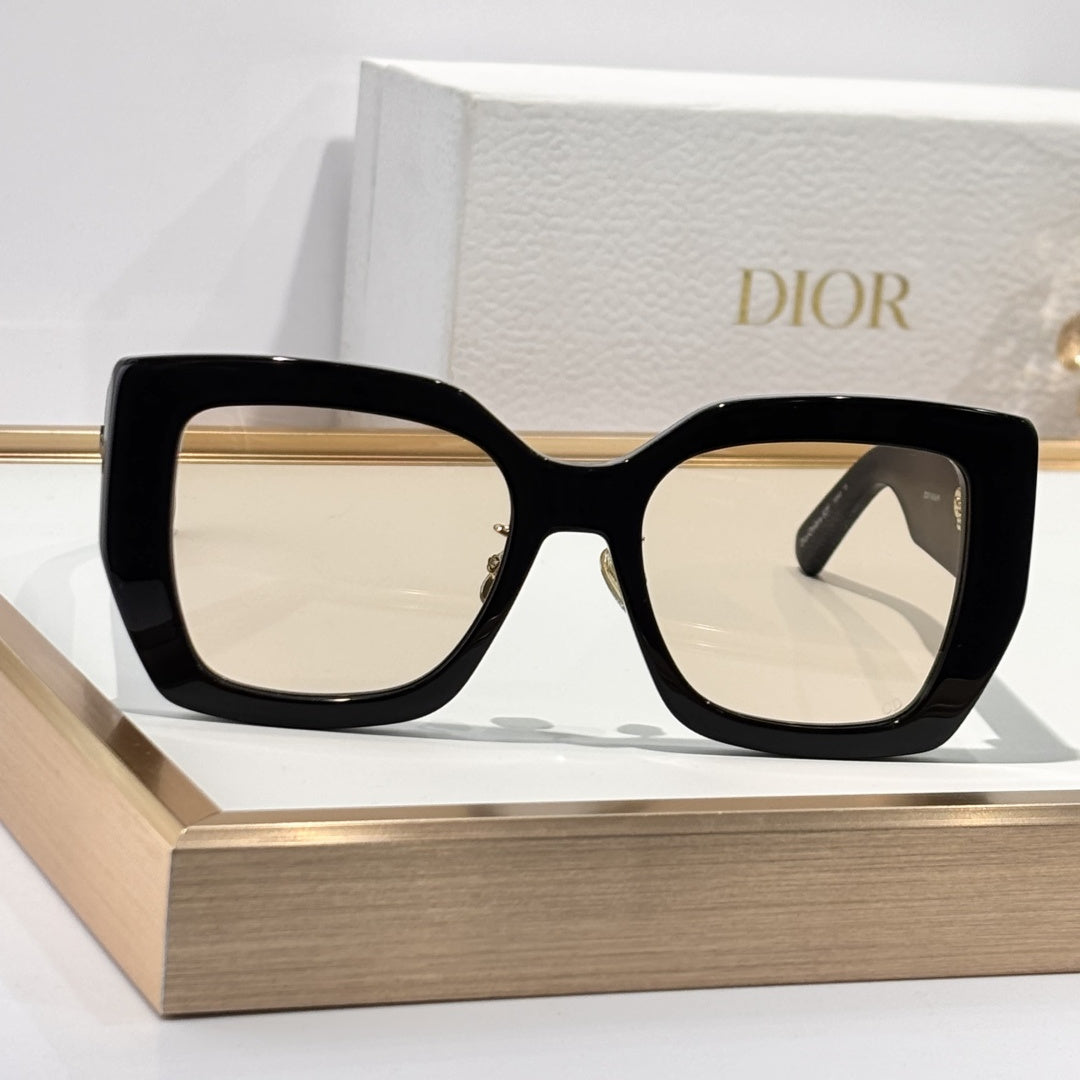 D**R Cat-Eye Optical Frames | Black Acetate, Gold DIOR Nameplate, Christian Dior Paris Temple | Multiple Colors
