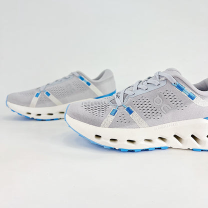 On Cloudsurfer 2 – Ice Grey & Azure Blue Unisex Soft Cushioned Breathable Running Shoes