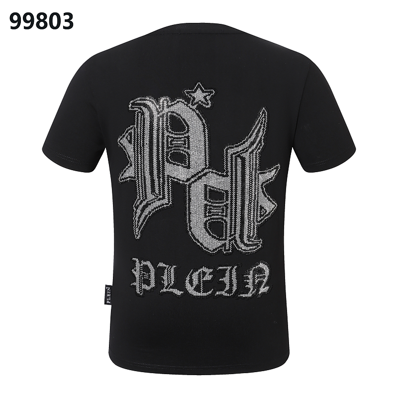 P**P Men's Father's Day Logo Emblem T-Shirt | Black White