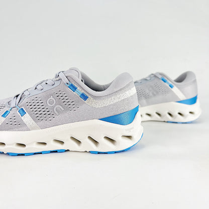 On Cloudsurfer 2 – Ice Grey & Azure Blue Unisex Soft Cushioned Breathable Running Shoes