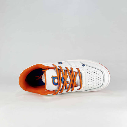 On THE ROGER CH Varsity – White & Flame Orange Unisex Premium Tennis-Inspired Lifestyle Sneakers