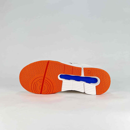 On THE ROGER CH Varsity – White & Flame Orange Unisex Premium Tennis-Inspired Lifestyle Sneakers
