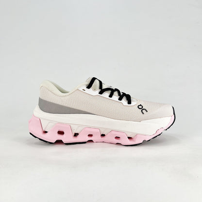 On Cloudmonster 3 – Women's Lightweight Breathable Maximum Cushioning Running Shoes | White, Gray & Pink
