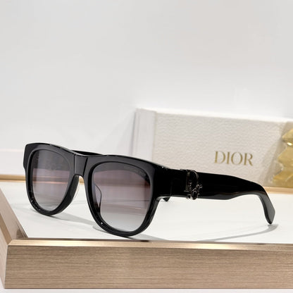 D**R DiorBlackSuit Sunglasses | Oversized Square Acetate Frame, CD Letter Metal Hinge, Gradient & Flat Lenses | 6 Colors