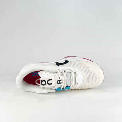 On The Roger Slam – White & Ice Grey Unisex Breathable Anti-Slip Shock-Absorbing Tennis Shoes