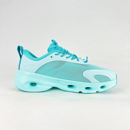 Loewe × On Cloudsolo – Unisex Lightweight Breathable Luxury Collaborative Running Shoes | Aqua Blue & Turquoise