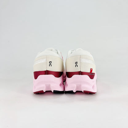 On Cloudsurfer – White & Blush Pink Unisex Soft Cushioned Breathable Running Shoes