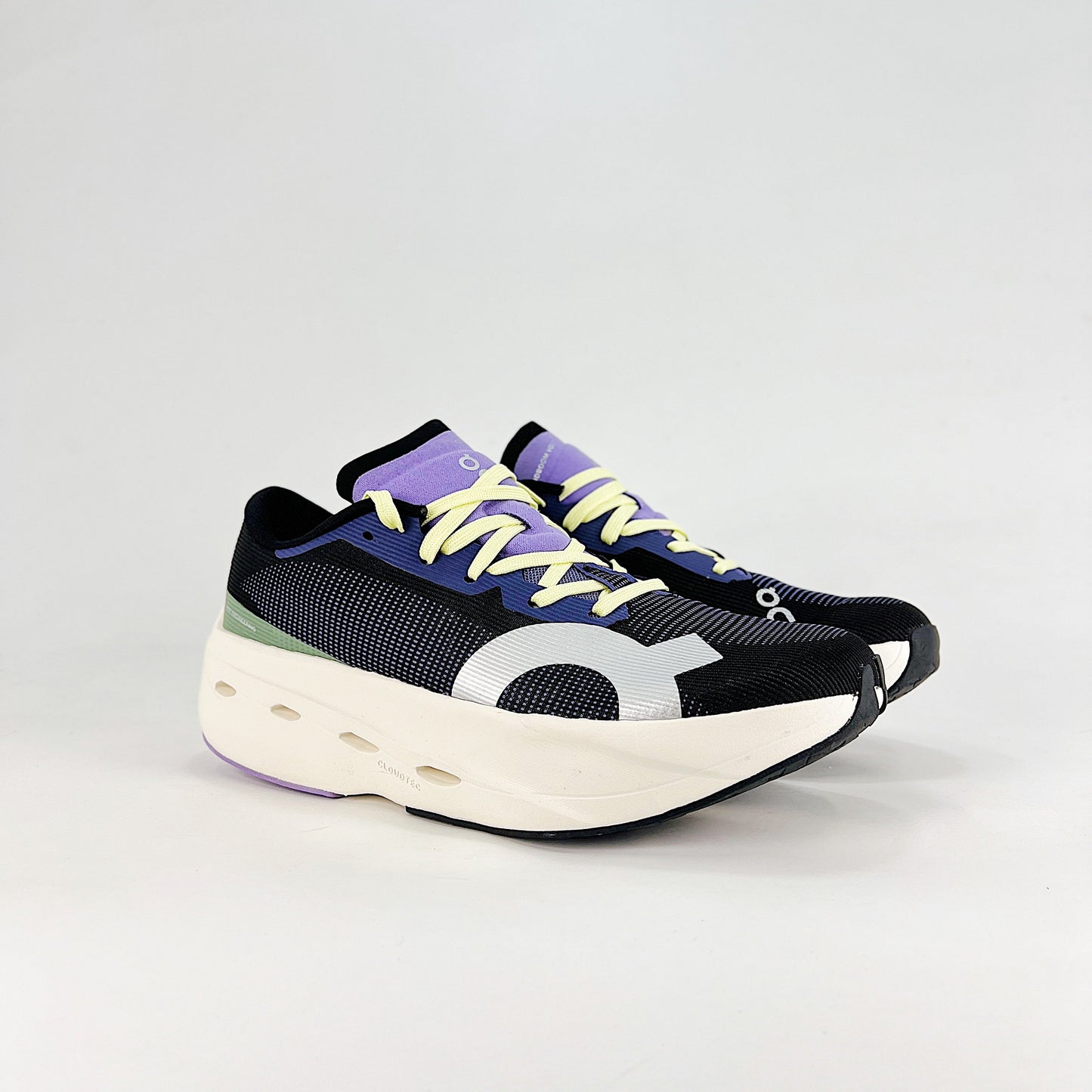 On Running Cloudeclipse – Black, Indigo & Neon Women's High-Performance Running Shoes