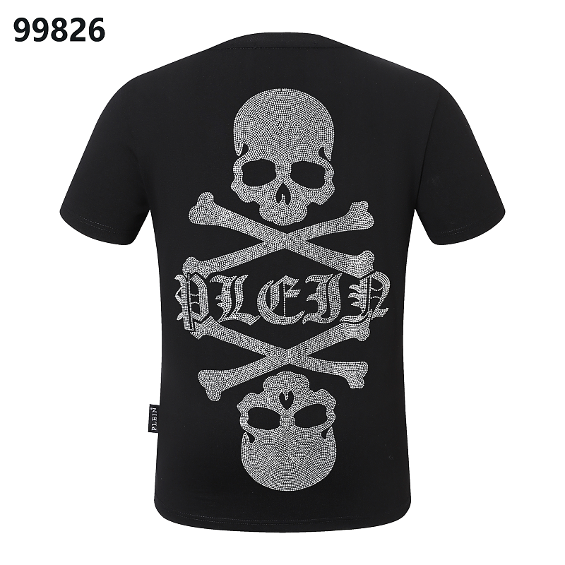 P**P Men's Power Dressing Logo Emblem T-Shirt | Black White