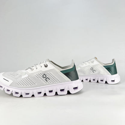 On Cloud 6 Coast – White & Sage Green Unisex Lightweight Breathable Running & Lifestyle Shoes